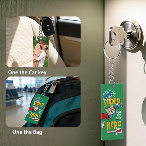 20 Custom Acrylic Keychains with Double-Sided Printing of Your Photos or Text. Personalized Key Tags for Gifts. in Saudi Arabia