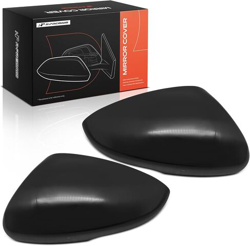 A-Premium 2 PCS Driver and Passenger Side Rearview Mirror Covers Caps - Compatible with Honda Accord 2018-2024 - Smooth Black, with Turn Signal Hole in Saudi Arabia