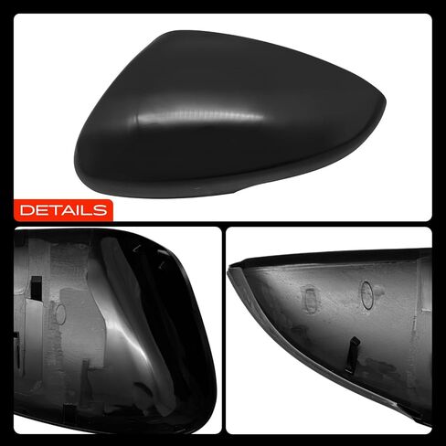 A-Premium 2 PCS Driver and Passenger Side Rearview Mirror Covers Caps - Compatible with Honda Accord 2018-2024 - Smooth Black, with Turn Signal Hole in Saudi Arabia