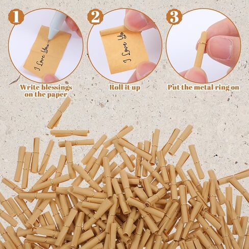 200Pcs Scroll Paper, Mini Message Paper, Parchment Papers for Writing, Best Friend Gifts for Women, Boyfriend Birthday Gifts, Love Messages in A Bottle, Time Capsule in Saudi Arabia
