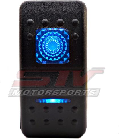 STVMotorsports أزرق مفتاح هزاز تلقائي إيقاف/تشغيل/تشغيل 12 فولت مصباح LED 3 أوضاع 6 دبوس مقاوم للماء لشريط إضاءة LED للطرق الوعرة in Kuwait