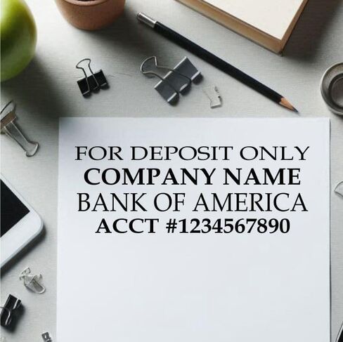 for Deposit Only Custom Stamp - Custom Stamps for Checks - Personalized Stamp - 6 designs to choose - 904 Stamps, Large, Black, Red, Blue, Green in Saudi Arabia