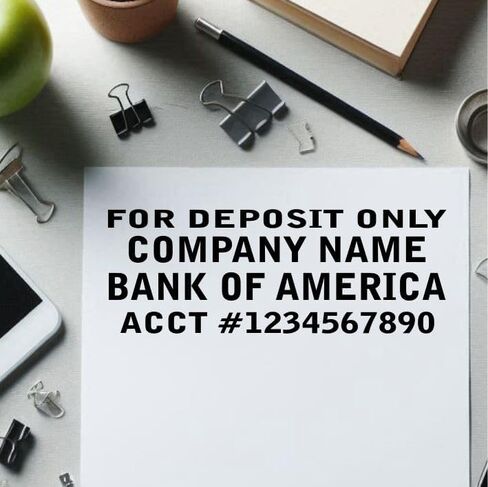 for Deposit Only Custom Stamp - Custom Stamps for Checks - Personalized Stamp - 6 designs to choose - 904 Stamps, Large, Black, Red, Blue, Green in Saudi Arabia