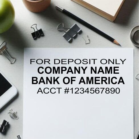 for Deposit Only Custom Stamp - Custom Stamps for Checks - Personalized Stamp - 6 designs to choose - 904 Stamps, Large, Black, Red, Blue, Green in Saudi Arabia