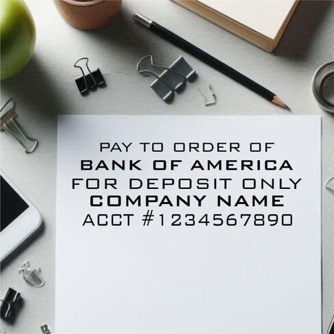 for Deposit Only Custom Stamp - Custom Stamps for Checks - Personalized Stamp - 6 designs to choose - 904 Stamps, Large, Black, Red, Blue, Green in Saudi Arabia