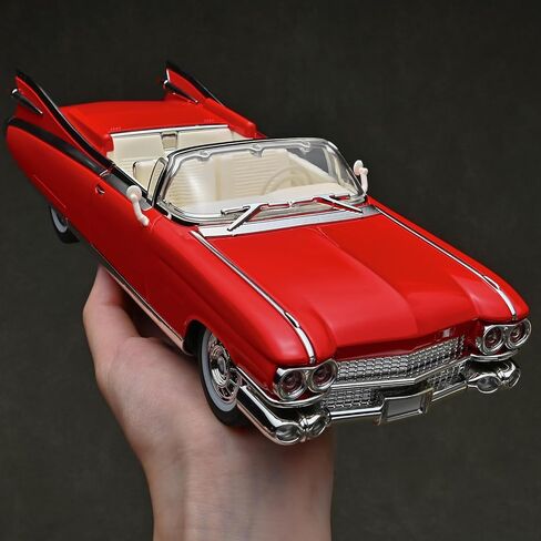 نماذج سيارات لعبة 1/24 Diecast Cars Eldorado Metal Model Car Carros De Coleccion، مجموعات نماذج سيارات للبالغين والفتيان، سيارة سحب للخلف مع أضواء وأصوات، سيارات لعبة للأولاد من سن 4 إلى 7 (أحمر) in Kuwait