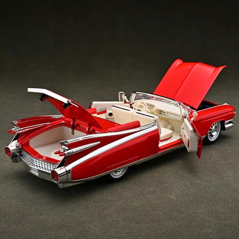 نماذج سيارات لعبة 1/24 Diecast Cars Eldorado Metal Model Car Carros De Coleccion، مجموعات نماذج سيارات للبالغين والفتيان، سيارة سحب للخلف مع أضواء وأصوات، سيارات لعبة للأولاد من سن 4 إلى 7 (أحمر) in Kuwait