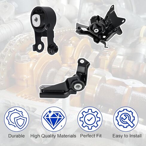 Engine Motor Mount Kit Compatible with Scion xD 1.8L L4 2008-2014 Automatic Transmission Replacement for OE A62087 A4237 A62044 Transmission Mount & Torque Strut Mount Set of 3 in Kuwait
