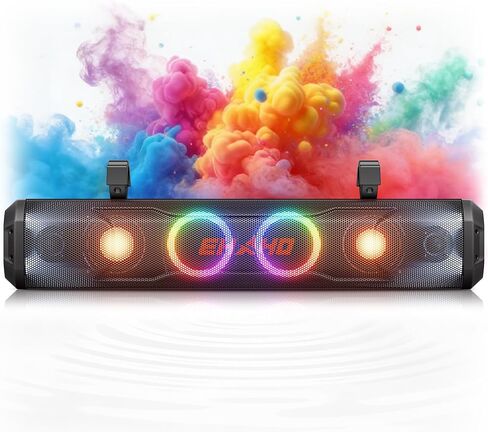 Ehaho 35'' UTV Sound Bar, Golf Cart Speaker Bluetooth with RGB Party Lights in Saudi Arabia