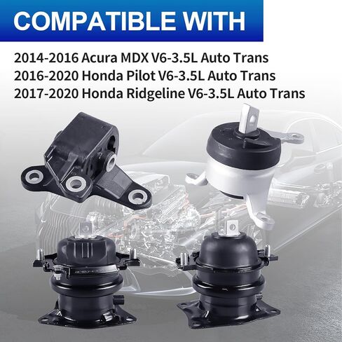 Engine Motor Mounts Set - Compatible with Honda Pilot 2009-2015 V6 3.5L Automatic Transmission, Replace# A65078 A4587 A65077 A65015 in Saudi Arabia