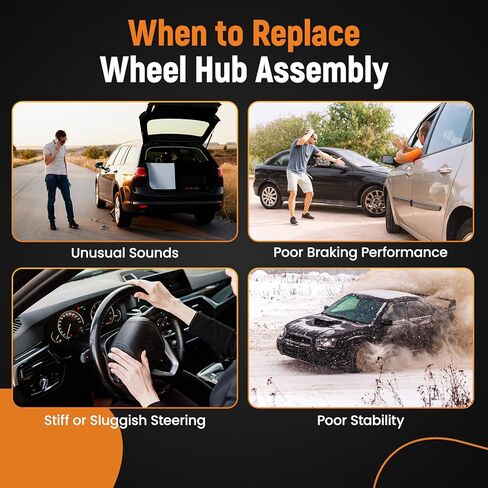 maXpeedingrods 513413 Front Wheel Bearing and Hub Assembly Fit for Subaru Forester 2012-2017, Crosstrek 2016-2024, Impreza 2012-2018, XV (GP) 2012-2016#HA590648, 28373FL000(Black Bolts) in Saudi Arabia