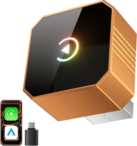 محول CarPlay اللاسلكي الصغير من PINKFLY، ترقية سلكي إلى لاسلكي لـ CarPlay وAndroid Auto، التوصيل والتشغيل، إعادة الاتصال التلقائي السريع، التحكم المستقر، تشغيل السيارة بدون تأخير لهاتف iPhone iOS 10+ Android 11+ in Kuwait