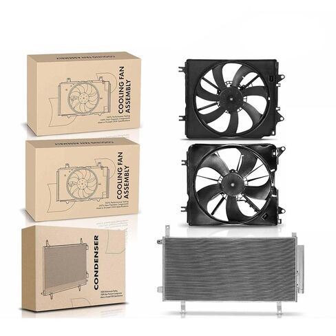 Replacement Parts for AC Condenser&L&R Cooling Fan Assembly Kit for Honda CR-V 2017-2022 L4 1.5L Mod-AP88P-32711 in Saudi Arabia