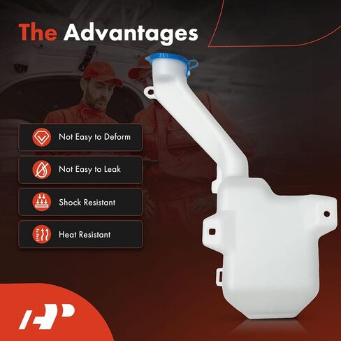 A-Premium Windshield Washer Reservoir Compatible with Select Honda Models - Civic 1996 1997 1998 1999 2000, with (Washer Pump/Cap/Filler Neck/Hose) - Replace# 76840S04013 in Saudi Arabia