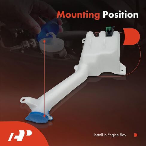 A-Premium Windshield Washer Reservoir Compatible with Select Honda Models - Civic 1996 1997 1998 1999 2000, with (Washer Pump/Cap/Filler Neck/Hose) - Replace# 76840S04013 in Saudi Arabia
