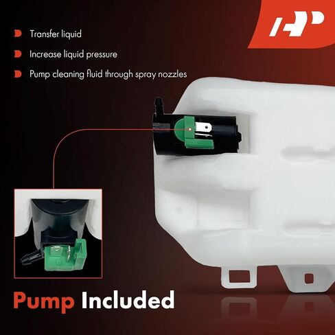 A-Premium Windshield Washer Reservoir Compatible with Select Honda Models - Civic 1996 1997 1998 1999 2000, with (Washer Pump/Cap/Filler Neck/Hose) - Replace# 76840S04013 in Saudi Arabia