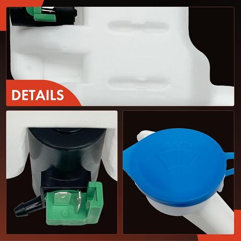 A-Premium Windshield Washer Reservoir Compatible with Select Honda Models - Civic 1996 1997 1998 1999 2000, with (Washer Pump/Cap/Filler Neck/Hose) - Replace# 76840S04013 in Saudi Arabia