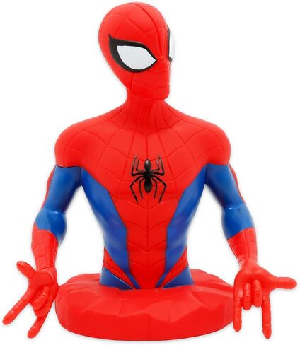 Spiderman Piggy Bank Set - Bundle of 7" Marvel Coin Saving Money Currency Banknote Jar Plus Stickers, More | Spiderman Money Bank for Kids in Saudi Arabia