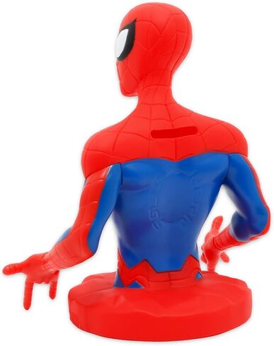 Spiderman Piggy Bank Set - Bundle of 7" Marvel Coin Saving Money Currency Banknote Jar Plus Stickers, More | Spiderman Money Bank for Kids in Saudi Arabia