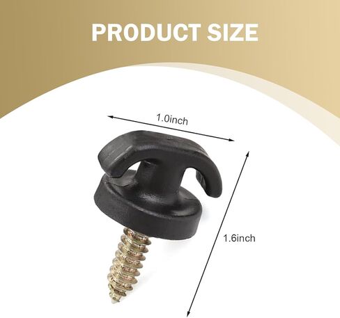 Car Cargo Net Hooks, 4 Pack Trunk Hook Screw, Luggage Net Grommets, Universal Mesh Pocket Clips for Most Cars (Black) in Saudi Arabia