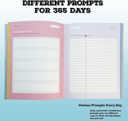 365 Day Mindfulness Journal, Daily Prompts Guided Notebook for Self Discovery Thoughtful Diary in Saudi Arabia