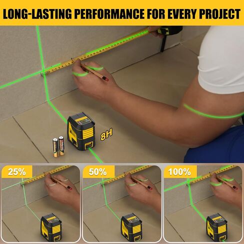 Laser Level, Self Leveling Cross Line Lasers, Green Beam Leveler Tool, with Self-leveling, Manual, Pulse Mode, Lazer Level with 360 Degree Magnetic Base and Battery in Saudi Arabia
