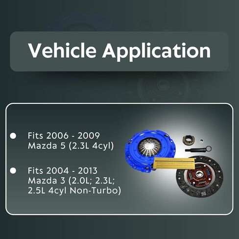 مجموعة القابض EFT المرحلة 1 لموديلات مازدا 2004-13 3 5 2.0L 2.3L 2.5L DOHC 4Cyl - ترقية أداء عالي التحمل من أجل مشاركة سلسة - متينة وموثوقة - ملاءمة دقيقة - تقدم ضمان العلامة التجارية لمدة 12 شهرًا in Saudi Arabia