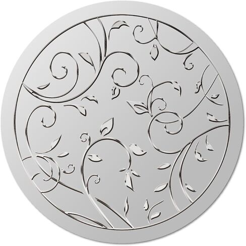 CRASPIRE 600Pcs Vintage Vine Silver Foil Envelopes Stickers 1.5" Awards Embossed Certificate Seals Self Adhesive Sticker Decor Labels for Wedding Invitation Office Graduation Diplomas Gift Packing in Saudi Arabia