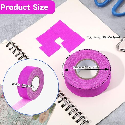 Neon Pink Gaffer Tape, Fluorescent Pink Spike Tape UV Blacklight Reactive Spike Tape for Stage Party Play Grid Floors Color Coding Floors Marking (1IN x 49 Feet) in Saudi Arabia
