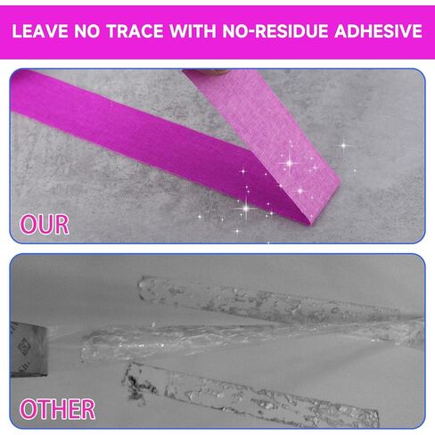 Neon Pink Gaffer Tape, Fluorescent Pink Spike Tape UV Blacklight Reactive Spike Tape for Stage Party Play Grid Floors Color Coding Floors Marking (1IN x 49 Feet) in Saudi Arabia