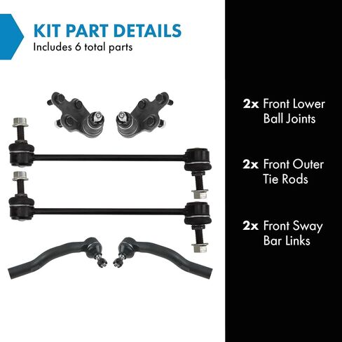 TRQ Front Steering & Suspension Kit Compatible with 2004-2006 Lexus ES330 Toyota Camry 2004-2008 Solara in Saudi Arabia