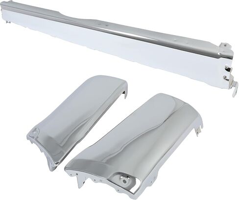 KUAFU Rear Bumper Center & End Cap Compatible with 1996-2002 Toyota 4Runner SR5 Base Without Fender Flares Replacement for TO1105101 TO1104101 5210535130 TO1102219 Silver Steel (2 Packages) in Saudi Arabia