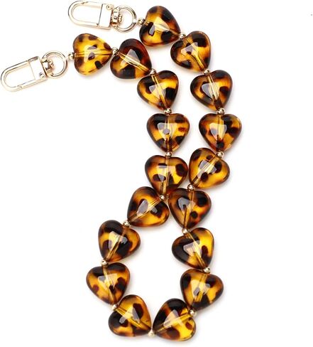 AUMEY Acrylic Heart Bag Chain Purse Charm Versatile handbag Chain Strap Wallet Handle Replacement Handbag Accessory in Saudi Arabia