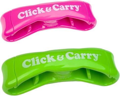 Click & Carry Grocery Bag Carrier, 1 Pack, Fuchsia - As seen on Shark Tank, Soft Cushion Grip - Grocery Bag Carrier, 1 Pack, Green - As seen on Shark Tank, Soft Cushion Grip in Saudi Arabia