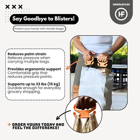 حاملات الحقائب ذات المقبض السحري (وحدتان) | قبضة مريحة وحامل حقيبة | حجم الجيب | خفيف الوزن ومريح للتسوق والسفر - صنع في الولايات المتحدة الأمريكية (أصفر) in Kuwait