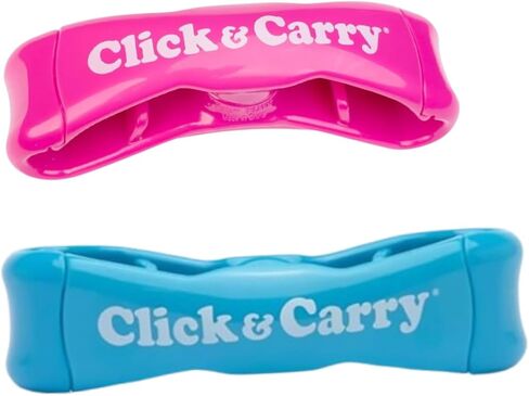 Click & Carry Grocery Bag Carrier, 1 Pack, Fuchsia - As seen on Shark Tank, Soft Cushion Grip - Grocery Bag Carrier, 1 Pack, Blue - As seen on Shark Tank, Soft Cushion Grip in Saudi Arabia