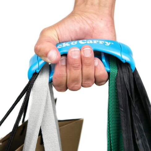 Click & Carry Grocery Bag Carrier, 1 Pack, Fuchsia - As seen on Shark Tank, Soft Cushion Grip - Grocery Bag Carrier, 1 Pack, Blue - As seen on Shark Tank, Soft Cushion Grip in Saudi Arabia