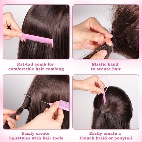 28 Colors Rubber Bands with 7 Hair Styling Tools, 2100 Pcs Colorful Elastic Ties Small Rubber Bands Baby Toddler Ties for Girls Hair Accessories Christmas Gifts in Kuwait