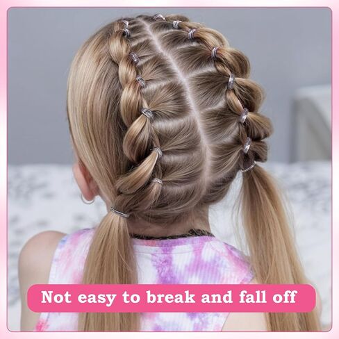 28 Colors Rubber Bands with 7 Hair Styling Tools, 2100 Pcs Colorful Elastic Ties Small Rubber Bands Baby Toddler Ties for Girls Hair Accessories Christmas Gifts in Kuwait