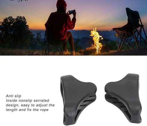 Lightweight Guyline Tensioners 50Pcs | Grip - Secure Rope Adjuster for Tents/Tarps/Awnings | Strong Tent Cord Fasteners for Outdoor Camping Gear in Saudi Arabia