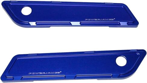 POWER JAMES CNC-Cut Blue Saddlebag Saddle Bag Hinge Cover with Handle Kit Compatible with Harley Davidson 2014-2023 Touring Street Glide, Road Glide (Blue) in Saudi Arabia