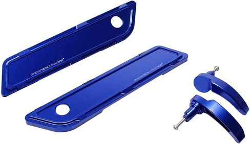 POWER JAMES CNC-Cut Blue Saddlebag Saddle Bag Hinge Cover with Handle Kit Compatible with Harley Davidson 2014-2023 Touring Street Glide, Road Glide (Blue) in Saudi Arabia