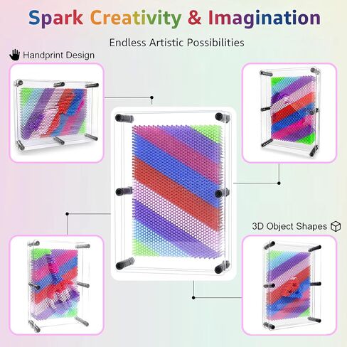 ألعاب لوحية فنية ثلاثية الأبعاد كبيرة جدًا، ألعاب حسية قوس قزح للأطفال المصابين بالتوحد، 8 × 10 بوصة in Kuwait