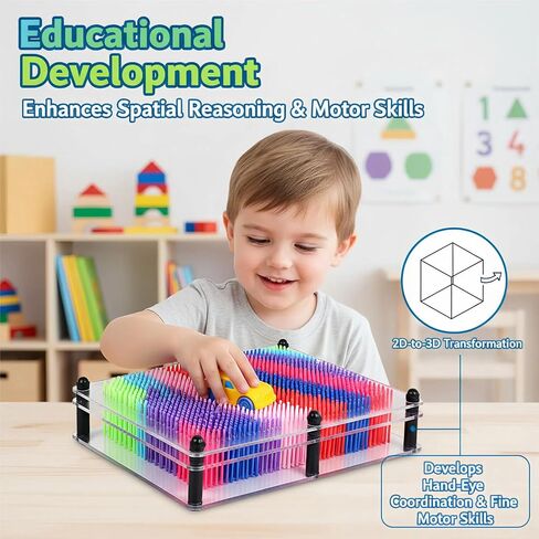 ألعاب لوحية فنية ثلاثية الأبعاد كبيرة جدًا، ألعاب حسية قوس قزح للأطفال المصابين بالتوحد، 8 × 10 بوصة in Kuwait