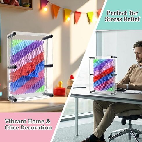 ألعاب لوحية فنية ثلاثية الأبعاد كبيرة جدًا، ألعاب حسية قوس قزح للأطفال المصابين بالتوحد، 8 × 10 بوصة in Kuwait