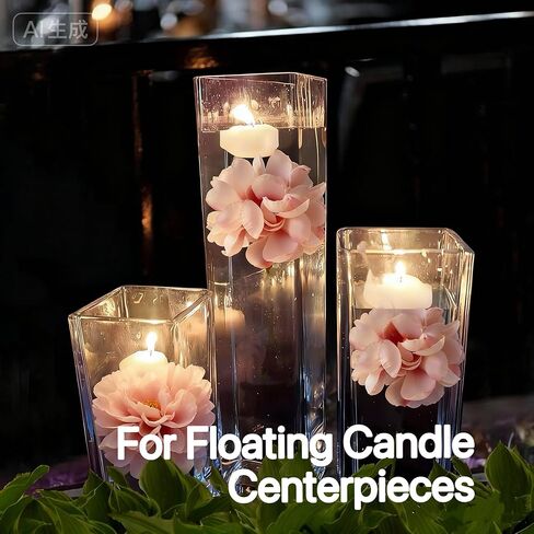 زهور عائمة لقطع مركزية للشموع العائمة، 12 قطعة من رؤوس الزهور الاصطناعية الأرجوانية لقطع مركزية الزفاف - أرجواني in Kuwait