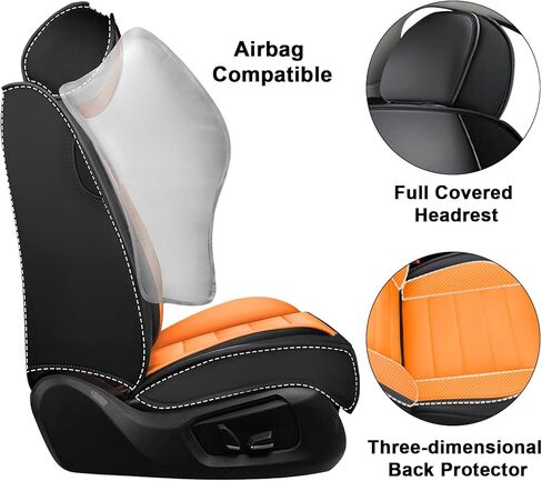 5 Car Seat Covers for Ford Edge 2007-2026 Breathable Leather,Waterproof Car Seat Protectors with Comfort Headrest Pillows,Automotive Vehicle Cushion with Storage Pockets (Luxury,Black) in Saudi Arabia