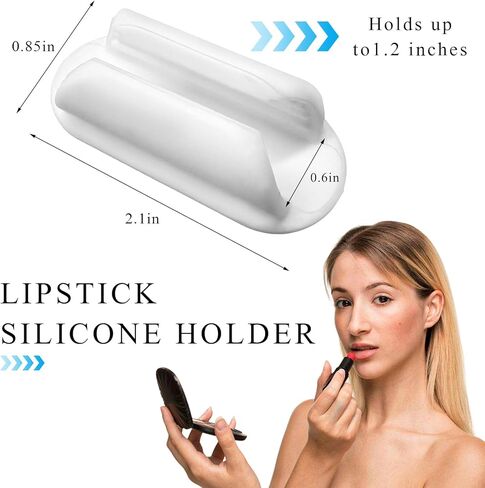 2 PCS Car Lip Balm Holder, No Melt Silicone Holder, Cute Vehicle Essential Lip Balm Storage Organizer Decor, Fun Aesthetic Car Accessories (Black) in Saudi Arabia