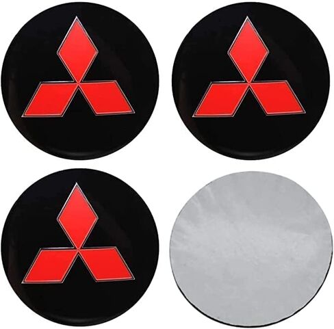 4PCS Car Wheel Center Caps for Mitsubishi ASX Lancer Outlander Eclipse Pajero 56mm Custom Anti-Rust Weatherproof Rim Caps Badge Decals Rims Exterior Accessories in Saudi Arabia