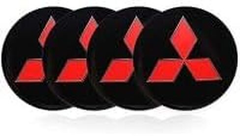 4PCS Car Wheel Center Caps for Mitsubishi ASX Lancer Outlander Eclipse Pajero 56mm Custom Anti-Rust Weatherproof Rim Caps Badge Decals Rims Exterior Accessories in Saudi Arabia